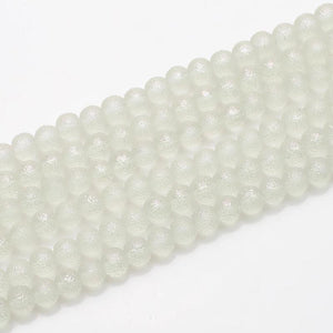 8MM Crystal Glass Matte Spacer Beads for DIY Jewelry Making