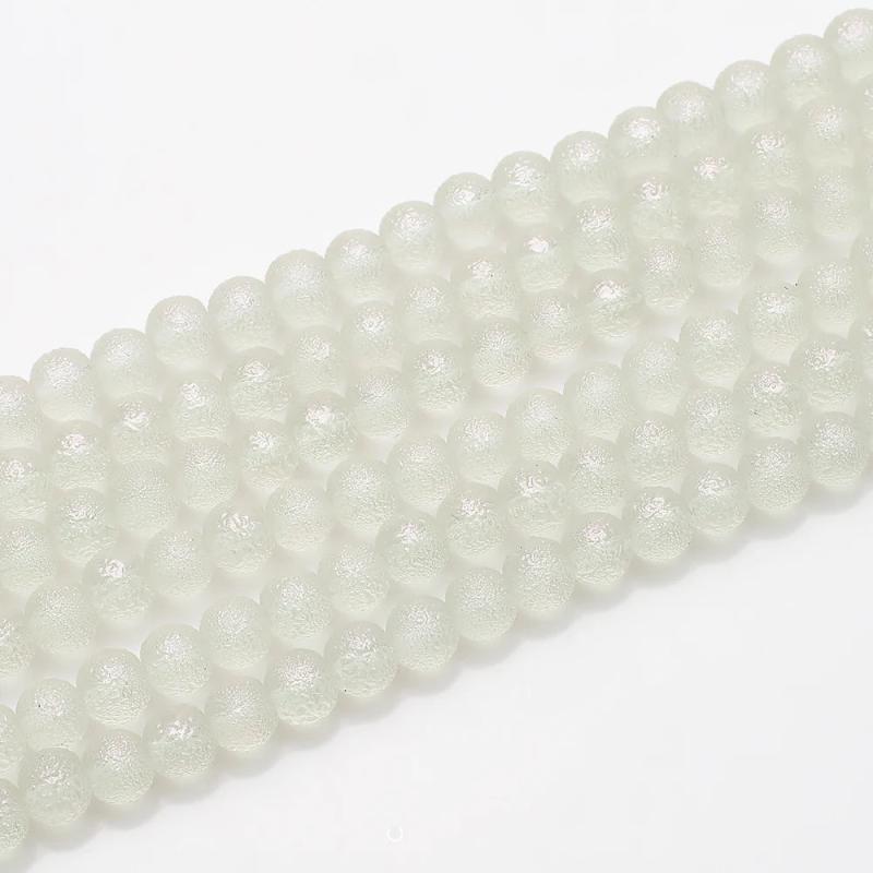 8MM Crystal Glass Matte Spacer Beads for DIY Jewelry Making