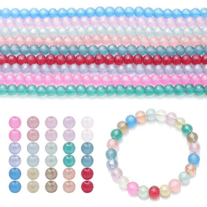 8MM Crystal Glass Matte Spacer Beads for DIY Jewelry Making
