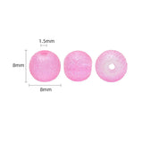 8MM Crystal Glass Matte Spacer Beads for DIY Jewelry Making