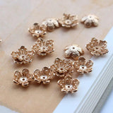 Gold-plated Copper Retro Flower Hairpin 6pcs/lot for DIY Earrings