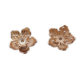 Gold-plated Copper Retro Flower Hairpin 6pcs/lot for DIY Earrings