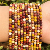 Faceted Mixed Mookaite Gems Stone 3-4mm Spacer Beads 15''
