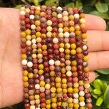 Faceted Mixed Mookaite Gems Stone 3-4mm Spacer Beads 15''