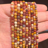 Faceted Mixed Mookaite Gems Stone 3-4mm Spacer Beads 15''