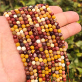 Faceted Mixed Mookaite Gems Stone 3-4mm Spacer Beads 15''