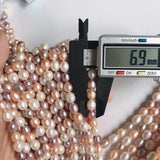 7-8mm Rice Shape Freshwater Pearl Strand for Jewelry Making