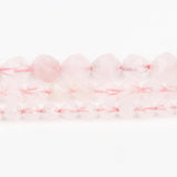Pink Quartz Faceted Round Beads 6 8 10mm for DIY Bracelets