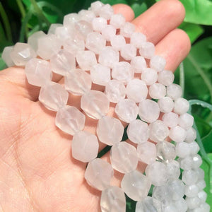 Natural Stone Faceted Agates Beads Round Loose Spacer Beads 6 8 10mm