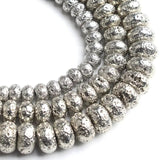6/8/10mm Silver Hematite Stone Beads for DIY Bracelet