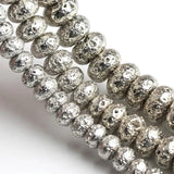 6/8/10mm Silver Hematite Stone Beads for DIY Bracelet