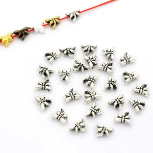 100Pcs Antique Dragonfly Seed Metal Spacer Beads for Jewelry Making DIY