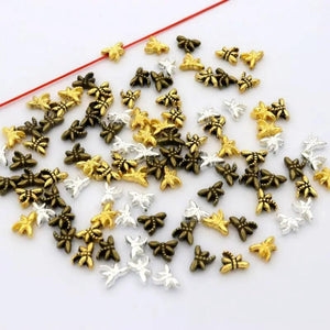 100Pcs Antique Dragonfly Seed Metal Spacer Beads for Jewelry Making DIY