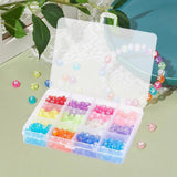 600Pcs Round Acrylic Letter Beads Mixed 12Colors for DIY Key Chains