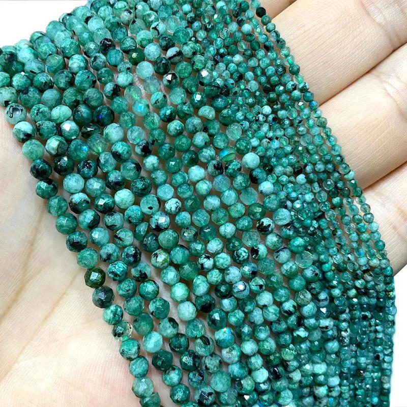 Green Labradorite Stone Round Beads for DIY Jewelry Making 2MM 3MM 4MM