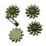 10pcs Sunflower Bracelet Beads DIY Jewelry Making Antique Bronze Plated
