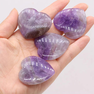 Amethyst Heart-shaped Beads for Women DIY Jewelry