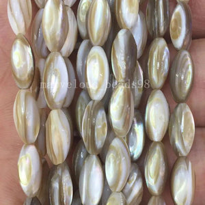 Mother of Pearl Shell Rice Loose Beads Jewelry G8216