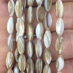 Mother of Pearl Shell Rice Loose Beads Jewelry G8216