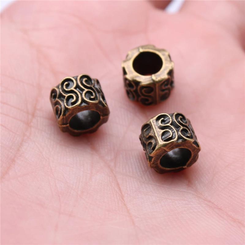 20pcs 9x9x7mm Big Hole Spacer Beads for DIY Bracelet Making