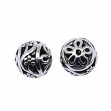 10pcs Antique Silver 3D Spherical Hollow Beads DIY Jewelry Findings