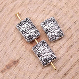 20pcs Flower Small Hole Bead Charms Jewelry Making DIY Bracelet Antique Silver