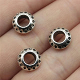 20pcs 10x10x4mm Engraved Spacer Beads Antique Silver Charms
