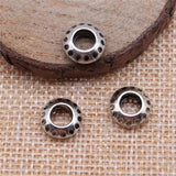 20pcs 10x10x4mm Engraved Spacer Beads Antique Silver Charms