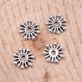 100pcs Spacer Bead Charms 10x2mm Antique Silver Plated