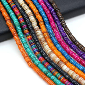 Colorful Shell Flat Round Spacers DIY Jewelry Making