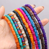 Colorful Shell Flat Round Spacers DIY Jewelry Making