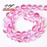 A+ Pink Moon Stone Beads 15'' Strand 6-12mm