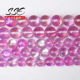 A+ Pink Moon Stone Beads 15'' Strand 6-12mm