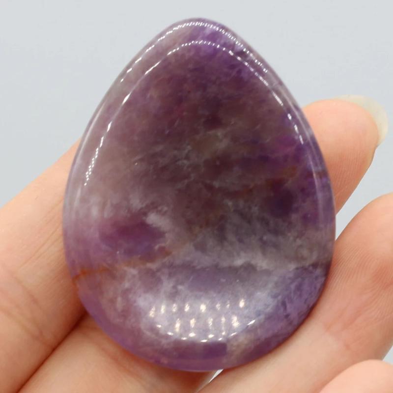 Amethyst Water Droplets Shape Thumb Stone Scrapping Plate
