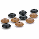 100pcs Black/Brown Wooden Beads DIY Abacus Bead Set