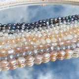 Pink Purple Freshwater Pearl Beads for Jewelry Making DIY 5-6mm