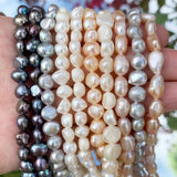 Pink Purple Freshwater Pearl Beads for Jewelry Making DIY 5-6mm