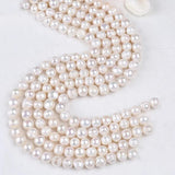 11-12mm B Natural Pearl Potato Shape Freshwater Pearls Strand