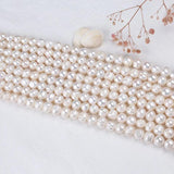 11-12mm B Natural Pearl Potato Shape Freshwater Pearls Strand