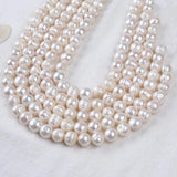 11-12mm B Natural Pearl Potato Shape Freshwater Pearls Strand