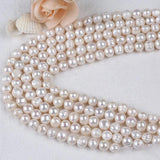 11-12mm B Natural Pearl Potato Shape Freshwater Pearls Strand