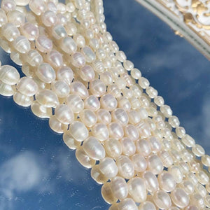 Natural Freshwater Pearl Beads High Oval Shape Punch Loose Beads