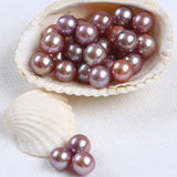 Top Natural Purple Round Freshwater Loose Pearl Beads 6.5-8.5mm