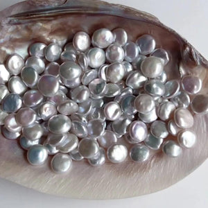 13-14mm Natural Freshwater Coin Loose Pearls Beads