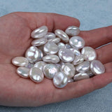 13-14mm Natural Freshwater Coin Loose Pearls Beads