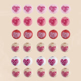 35Pcs 15mm Mixed-color Love Print Wood Beads DIY Jewelry Spacer Bracelet