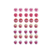 35Pcs 15mm Mixed-color Love Print Wood Beads DIY Jewelry Spacer Bracelet