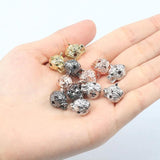 Green CZ Wolf Head Beads for DIY Jewelry Making