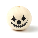 10PCS Wood Halloween Clown Round Wooden Beads 25mm Spacer Beads