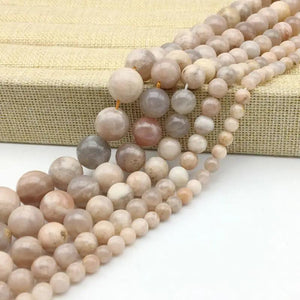 Natural Sun Stone Beads Round Loose For DIY Earrings Making Jewelry